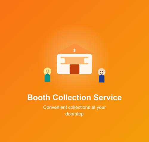 Booth collection service